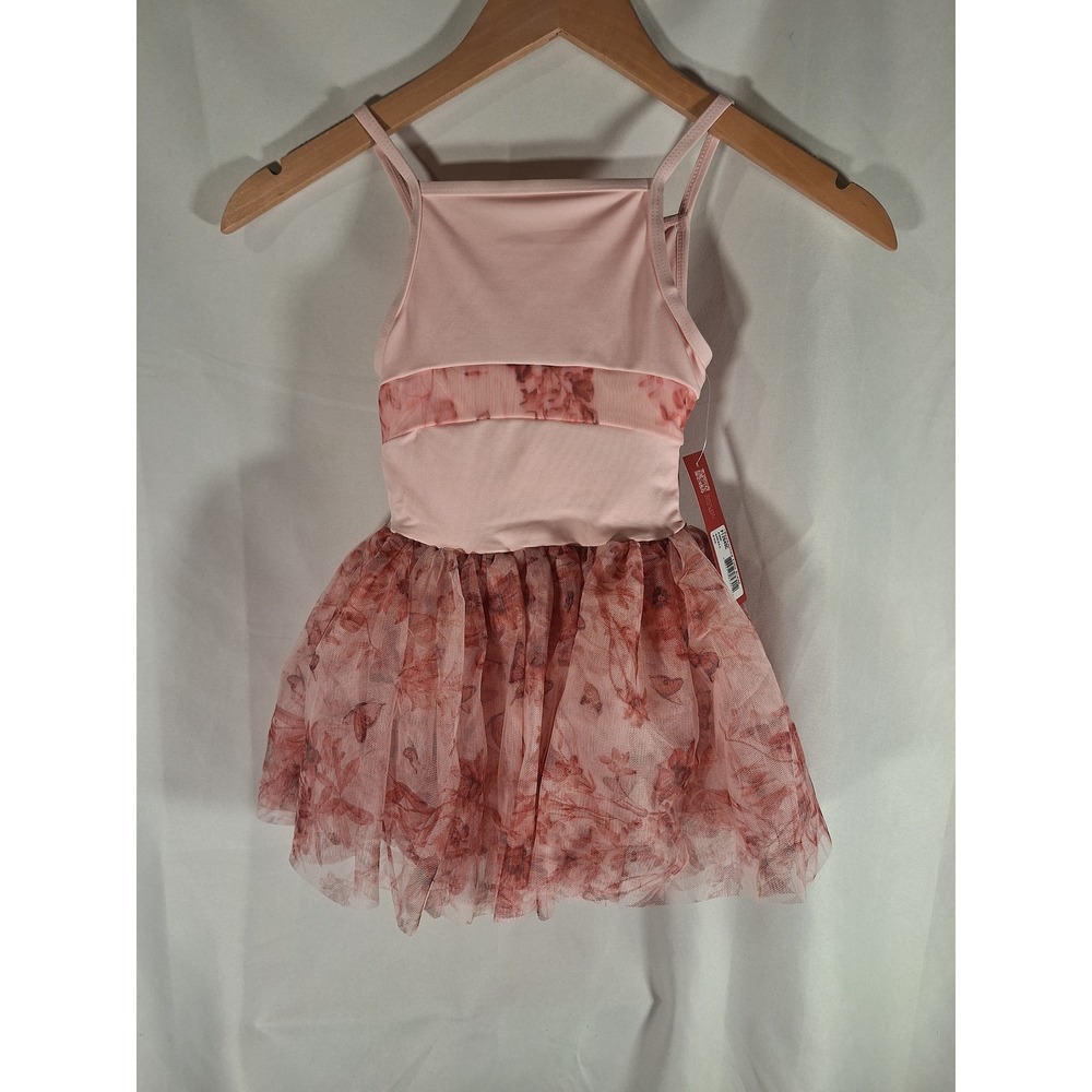 Capezio Kids Enchanted Tutu Dress Pink Floral Butterfly F12640C Small NEW